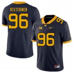 Men's West Virginia Mountaineers NCAA #96 Edward Vesterinen Navy Authentic Nike Stitched College Football Jersey MZ15L71ZR